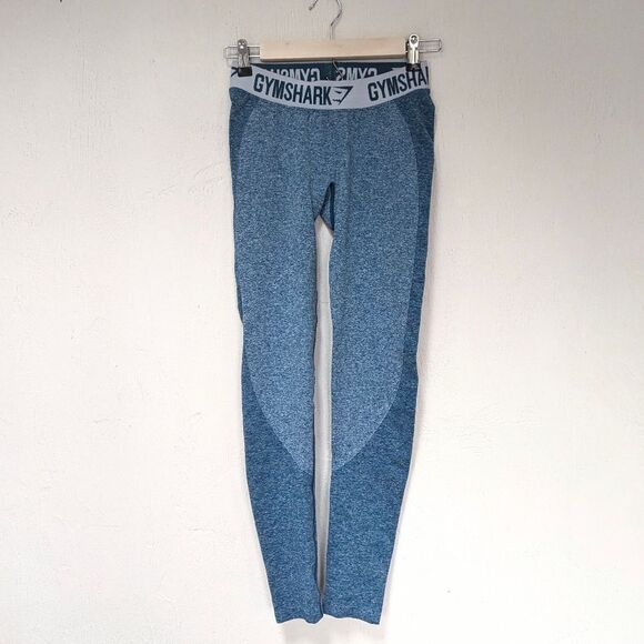 Women’s Gymshark Dry Fit Flex Leggings Teal Ice Blue Color Size S - Picture 3 of 7